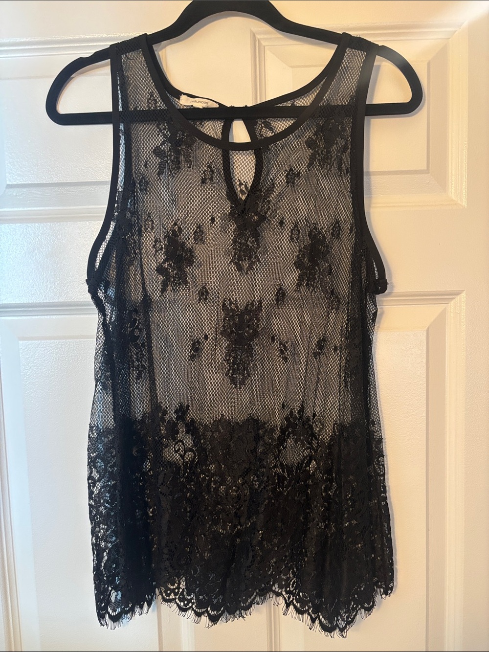 Maurices Black Lace Mesh Sleeveless Camisole
